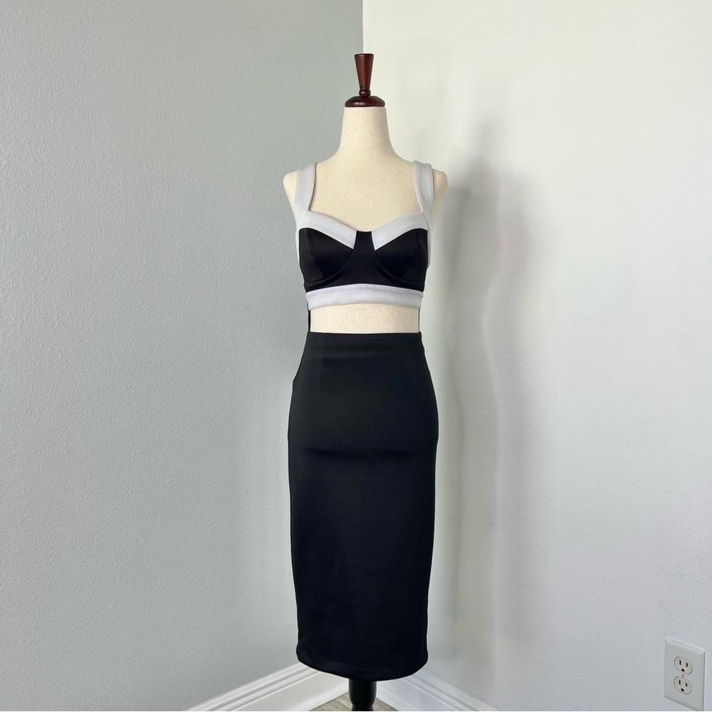 colorblock bodycon dress